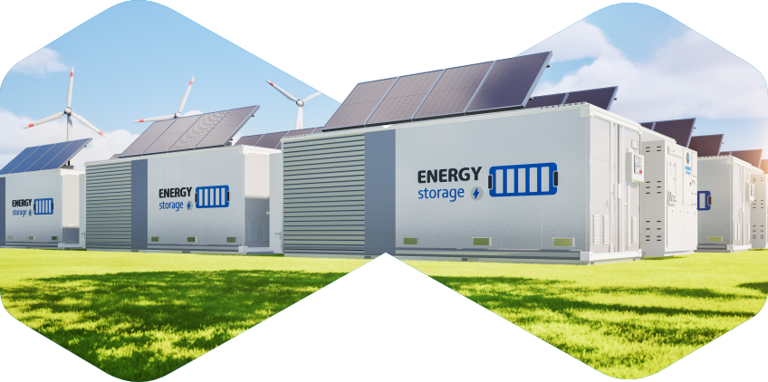Battery energy storage system at a solar power plant